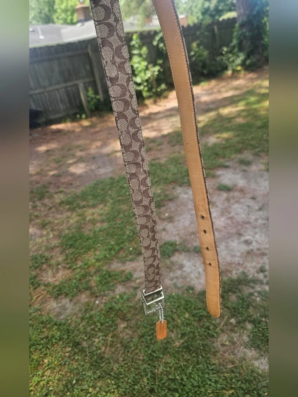 Coach Signature Leather Belt